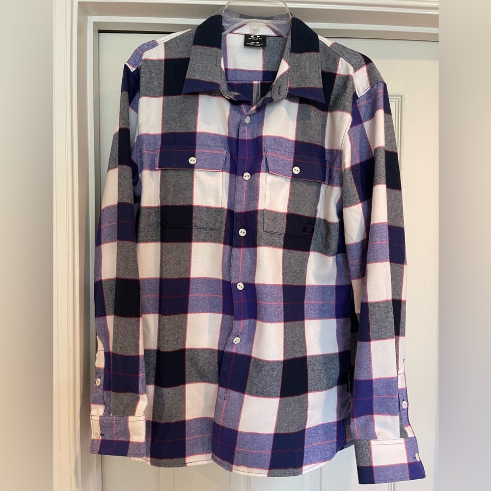 Mens Oakley flannel button down shirt
